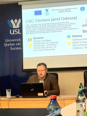 Михайло Лебідь презентує досвід міжнародної співпраці Одеської політехніки та результати українсько-румунського партнерства